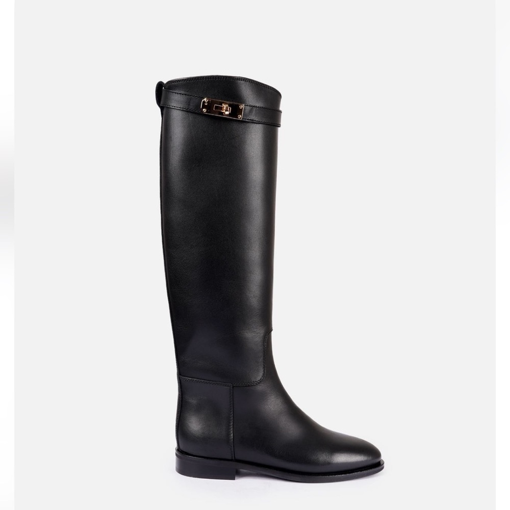 Italian Shoemakers Black Over the Knee Boots